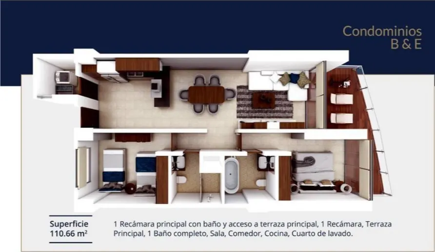 Floor plan for Condominios A and F